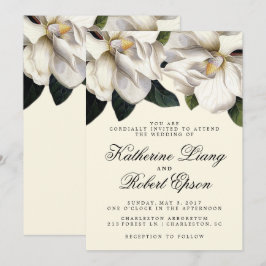 Convite para Casamento Botânico da Magnolia Meridi