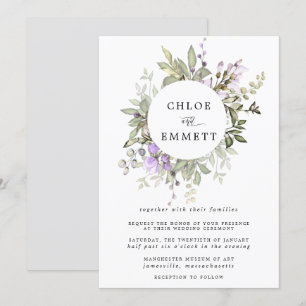 Convite Para Casamento Botânico Modern Boho