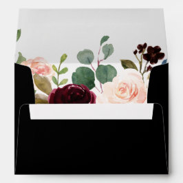 Convite Para Casamento Botânico Rustic Black