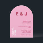 Convite para Casamento Branco Cor-de-Rosa Magenta<br><div class="desc">A frente deste moderno cartão de convite para casamento mostra cereja magenta e letras brancas em um fundo de rosa claro. A parte de trás da placa apresenta uma magenta de cereja comum. Um belo cartão de convite para casamento que é fácil personalizar online antes de fazer pedidos.</div>