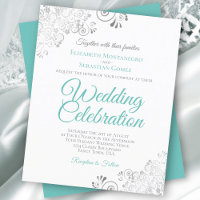 Convite para Casamento Branco do Orçamento de Lace