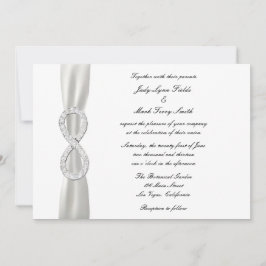 Convite para Casamento Branco Infinito de Diamond