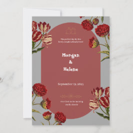 Convite para Casamento Burgundy