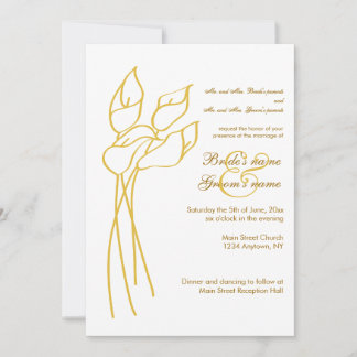 Convite para Casamento Calla Lily