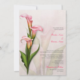 Convite para Casamento Calla Lily Pink