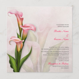 Convite para Casamento Calla Lily Pink