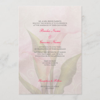 Convite para Casamento Calla Lily Pink 2