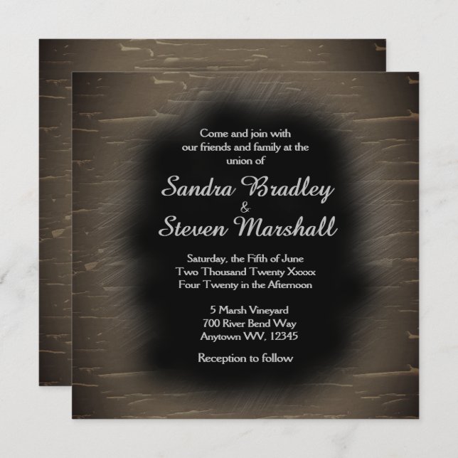 Convite para Casamento Camo Design (Frente/Verso)