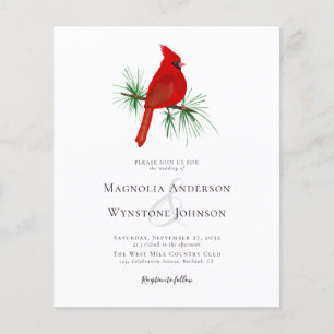 Convite para Casamento Cardeal Russo de Orçamento