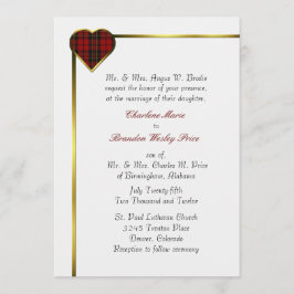 Convite para Casamento Cardíaco de Xadrez Clan Bro
