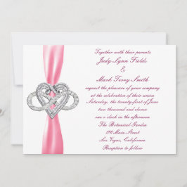 Convite para Casamento Cardíaco Infinito Rosa