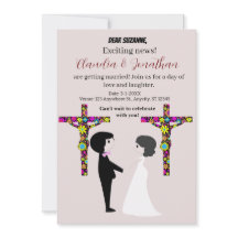 Convite para casamento Caricatura