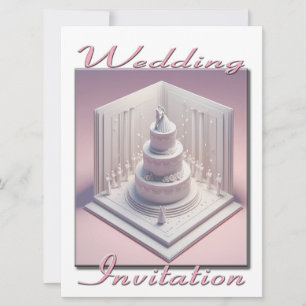 Convite para casamento Casal 3D dançando em seu bo