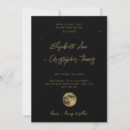 Convite para Casamento Celestial Negro