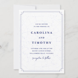 Convite para Casamento Celestial Night Sky Waterco