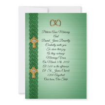 Convite Para Casamento Celtic Cross Irish