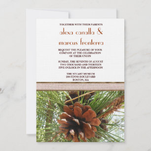 Convite para Casamento - Cena Evergreen e Pine Con