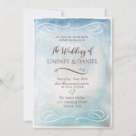 Convite para Casamento Céu ou Mar Azul