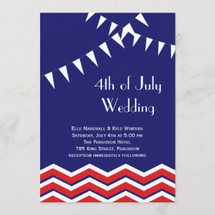 Convite para casamento - Chevrons & Flags
