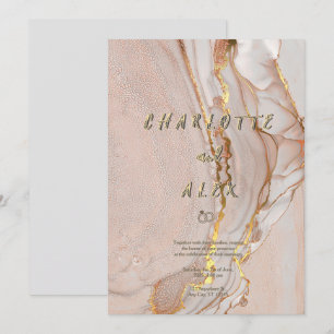 Convite para Casamento Chic com Tinta Álcool
