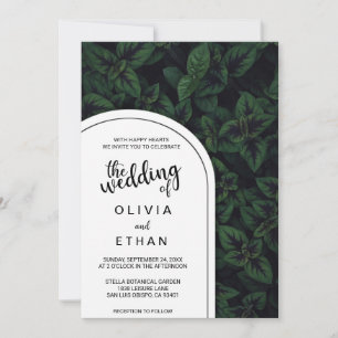Convite para Casamento Chic da Mint Verde Esmerald