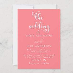 Convite para Casamento Chic de Elegância Moderna c