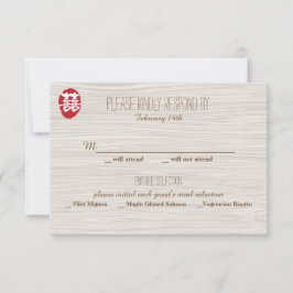 Convite para Casamento Chinês de Felicidade Dupla 