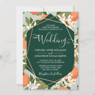 Convite para Casamento Citrus e Mint