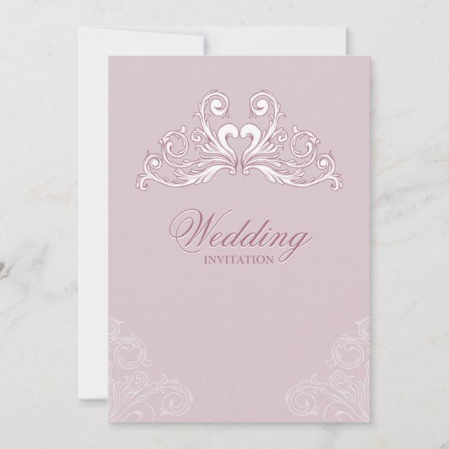 Convite para casamento Clássico Barroco (Frente)