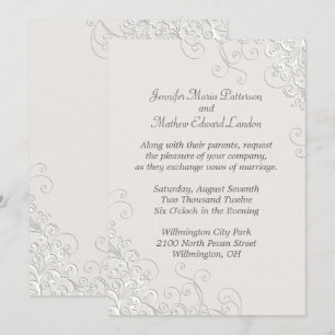 Convite para Casamento Clássico de Fúria Chic e