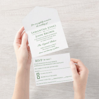 Convite para Casamento Clássico e Simples