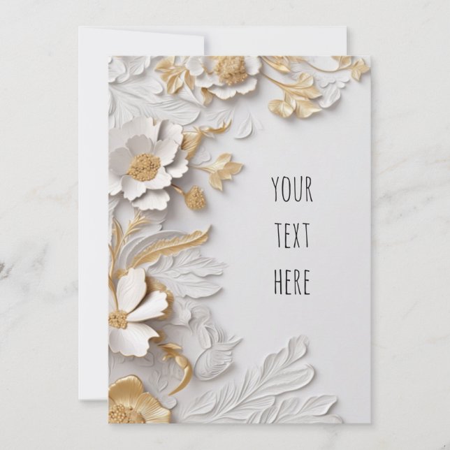 Convite para Casamento Clássico/Elegante (Frente)