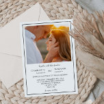 Convite para casamento clássico minimalista simple<br><div class="desc">Este simples convite de casamento clássico minimalista é perfeito para o seu elegante casamento moderno. Este design apresenta um guião preto simples sobre um fundo branco brilhante neutro para corresponder ao seu casamento clássico tradicional ou ao casamento de boho minimalista no primavera, verão, outono ou inverno. Por favor, sinta-se à...</div>