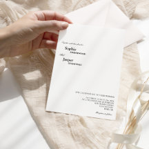 Convite para Casamento Clássico Moderno