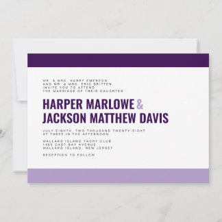 Convite para Casamento Colorido e Negrito