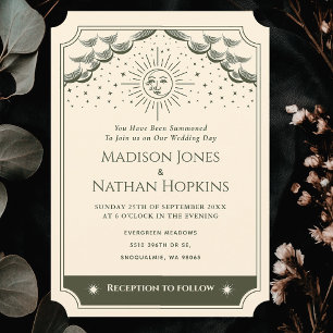 Convite para Casamento com Cartão de Tarô de Oli