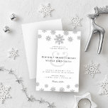Convite para Casamento com Flocos de Neve Modernos<br><div class="desc">Este Convite para Casamento Moderno em Floco de Neve é perfeito para o inverno ou casamento de férias.</div>