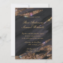 Convite para Casamento com Largura Negra