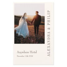 Convite para Casamento com Programa de Tipografia 