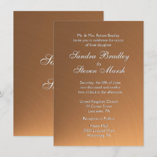 Convite para Casamento com Shine de Cobre