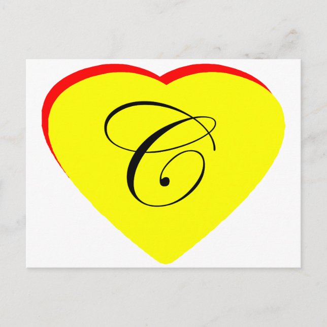 Convite Para Casamento Coração Vermelho C Amarelo  (Frente)