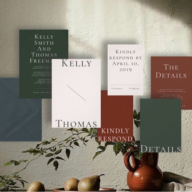 Convite para Casamento Cormorant (Criador carregado)