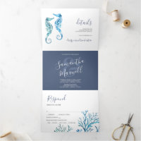 Convite para Casamento Costeiro de Cavalo-Costeiro