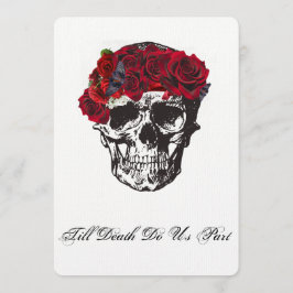 Convite para Casamento Crânio - Até a Morte Nos Fa