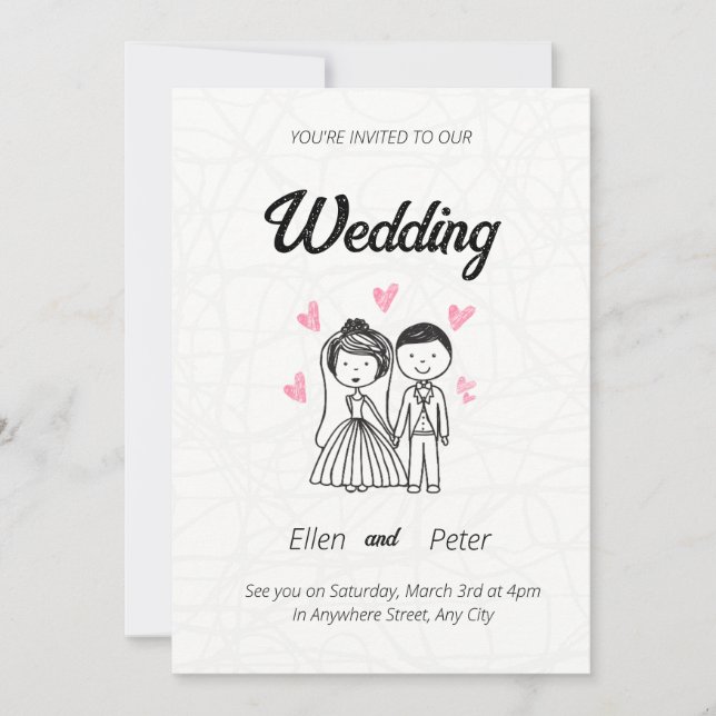 Convite para casamento criativo (Frente)