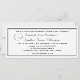 Convite para Casamento Cristão de Script Azul mari