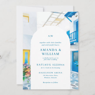 Convite para Casamento da Arquitetura de Grécia de