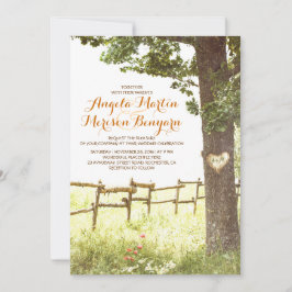 convite para casamento da árvore cardíaca russa do