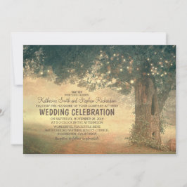 convite para casamento da árvore rustica
