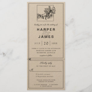 Convite para casamento da Cherry blosom w rsvp ane